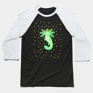 Axolotl celebrating Mardi Gras Baseball T-Shirt